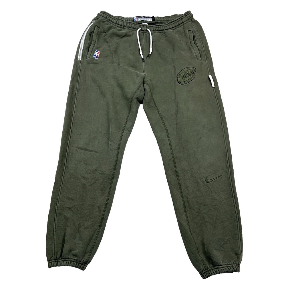 Cleveland Cavaliers Sweatpants Men XL Olive Green Nike Standard Issue Warm Ups
